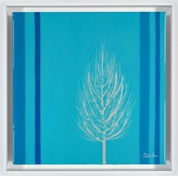 Blue Silent Grove II by Nakisa Seika - Glazed Original Painting on Board sized 12x12 inches. Available from Whitewall Galleries